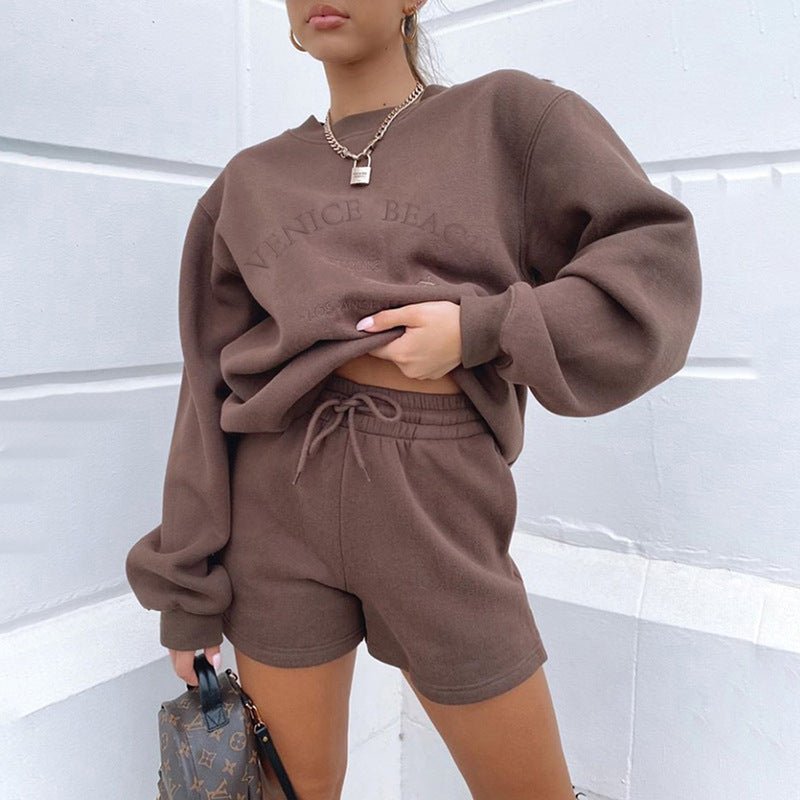 Letter Embroidered Fleece Thick Loose Loose All-Match Casual Sweater | Luxury Home Accessories | Heulog Glow
