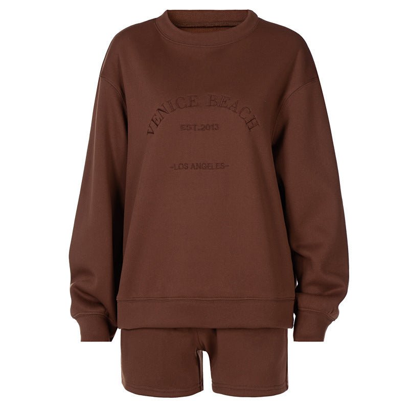 Letter Embroidered Fleece Thick Loose Loose All-Match Casual Sweater | Luxury Home Accessories | Heulog Glow