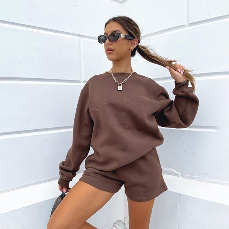 Letter Embroidered Fleece Thick Loose Loose All-Match Casual Sweater | Luxury Home Accessories | Heulog Glow