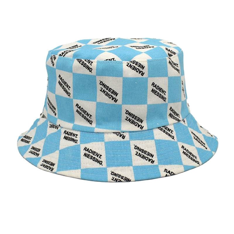 Letter Plaid Bucket Hat Women's Fashion Double-sided Wear Bucket Hat | Luxury Home Accessories | Heulog Glow