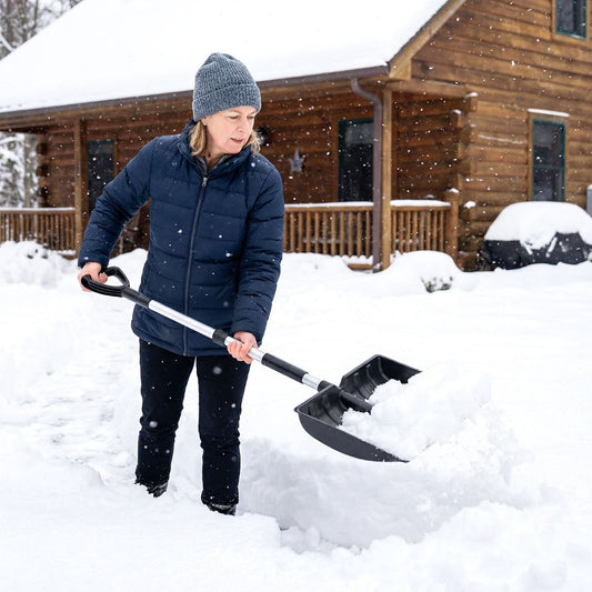 Lightweight and Portable Snow Removal Tool with D-grip Handle-Black