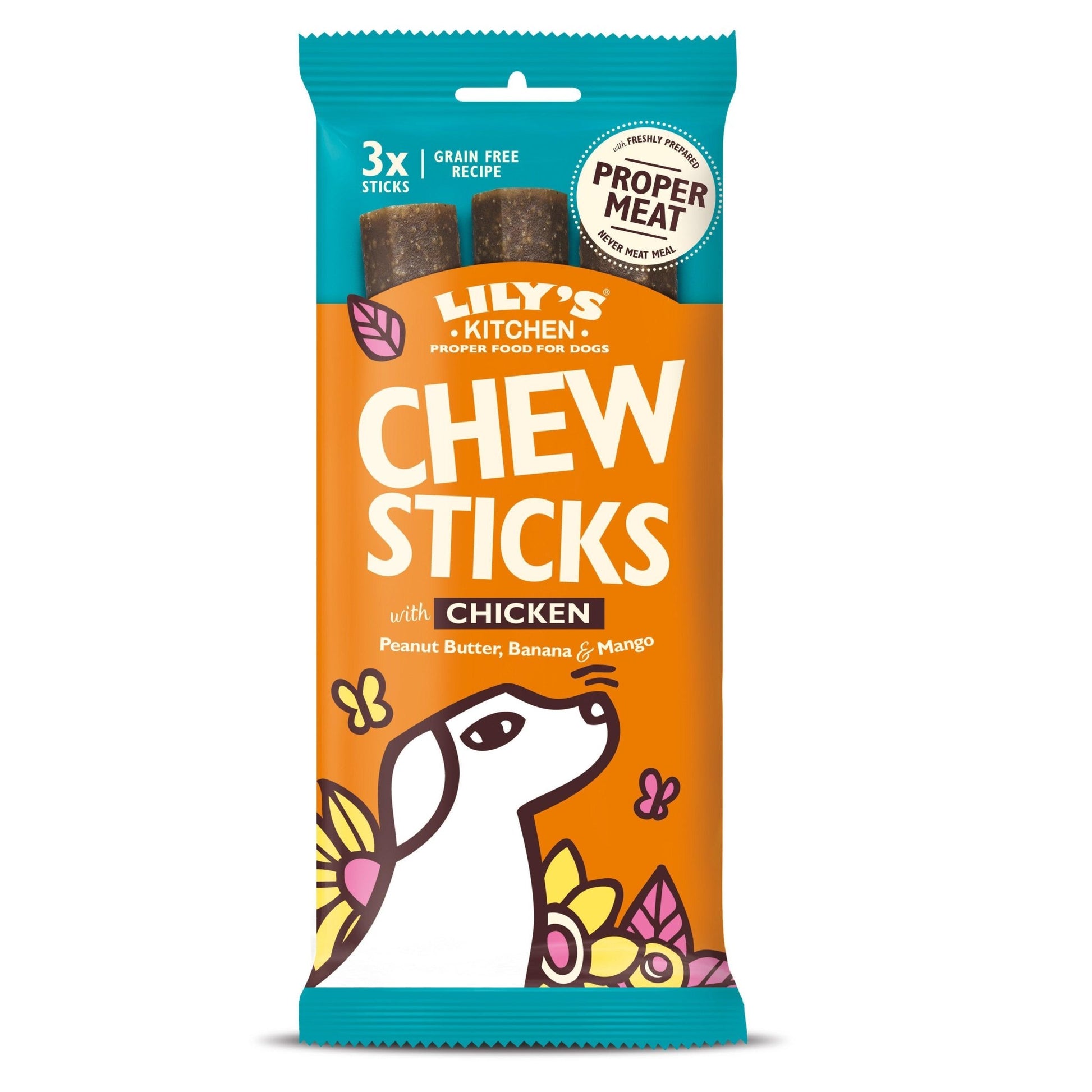 Lily's Kitchen Chew Sticks with Chicken 3 Sticks 120g | Luxury Home Accessories | Heulog Glow