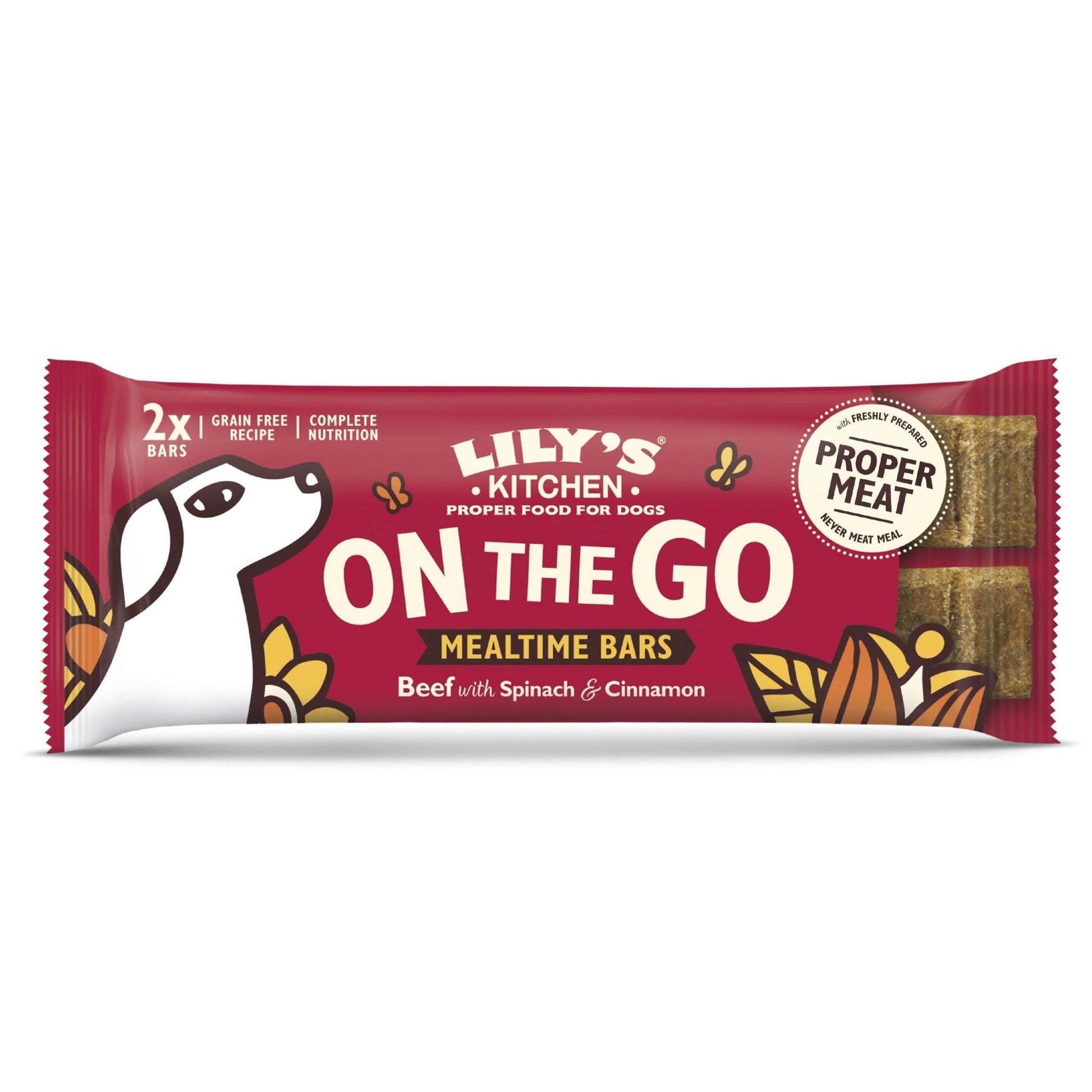 Lily's Kitchen On the Go Bars Beef with Spinach & Cinnamon 2 Pack | Luxury Home Accessories | Heulog Glow