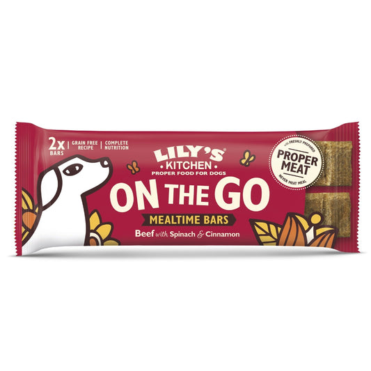 Lily's Kitchen On the Go Bars Beef with Spinach & Cinnamon 2 Pack | Luxury Home Accessories | Heulog Glow