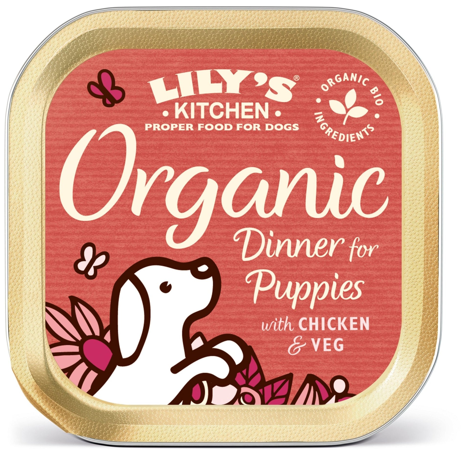 Lily's Kitchen Organic Dinner for Puppies Foil 11 x 150g | Luxury Home Accessories | Heulog Glow