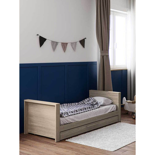 Little Acorns Ellesmere Cot Bed with Under Drawer - Grey Ash