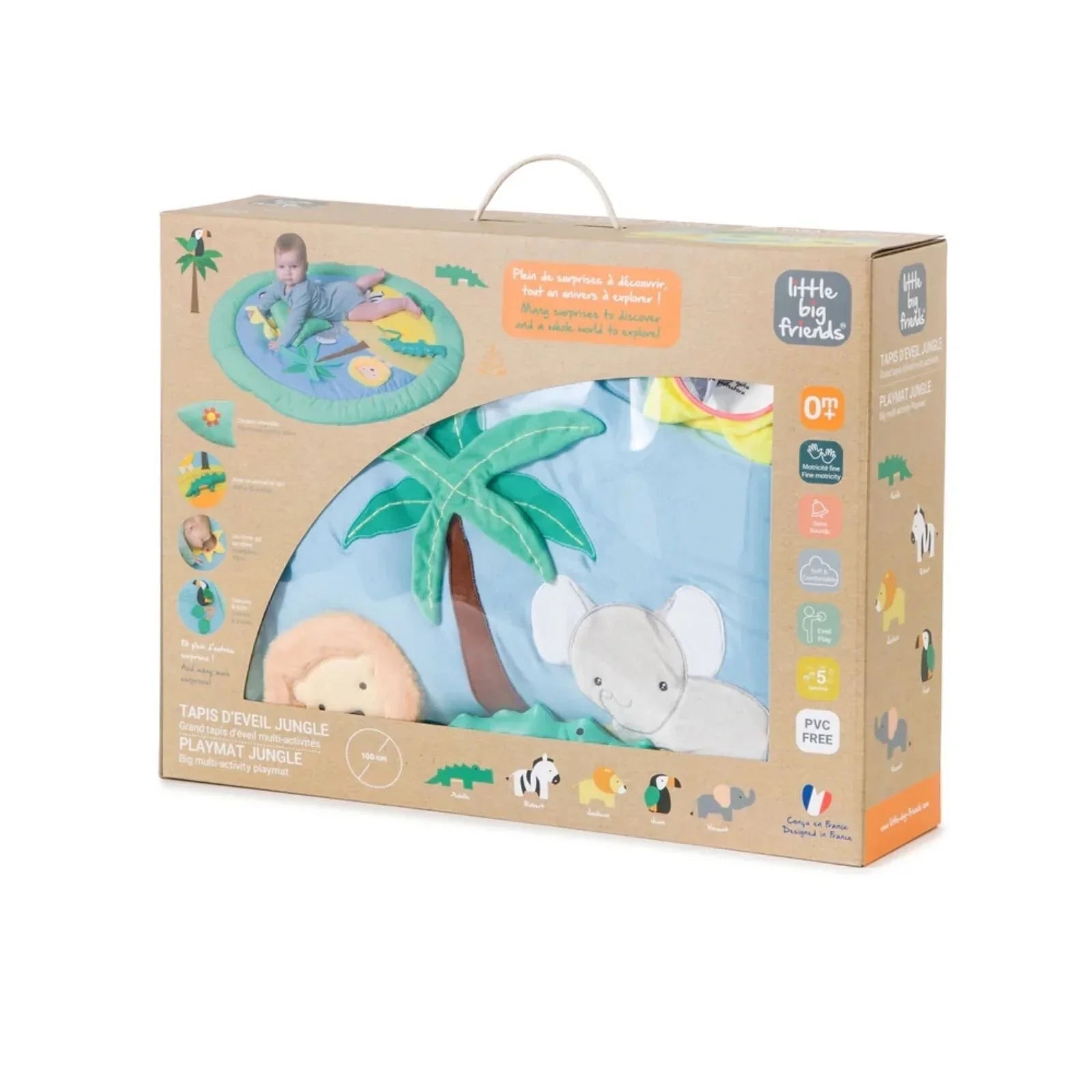 Little Big Friends Activity Playmat - Jungle | Luxury Home Accessories | Heulog Glow
