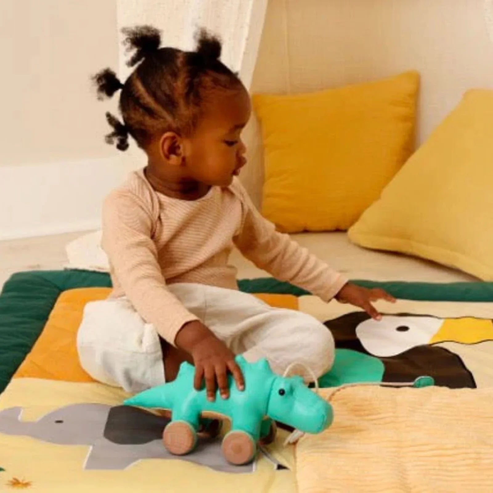 Little Big Friends Pull Along - Achille the Crocodile | Luxury Home Accessories | Heulog Glow