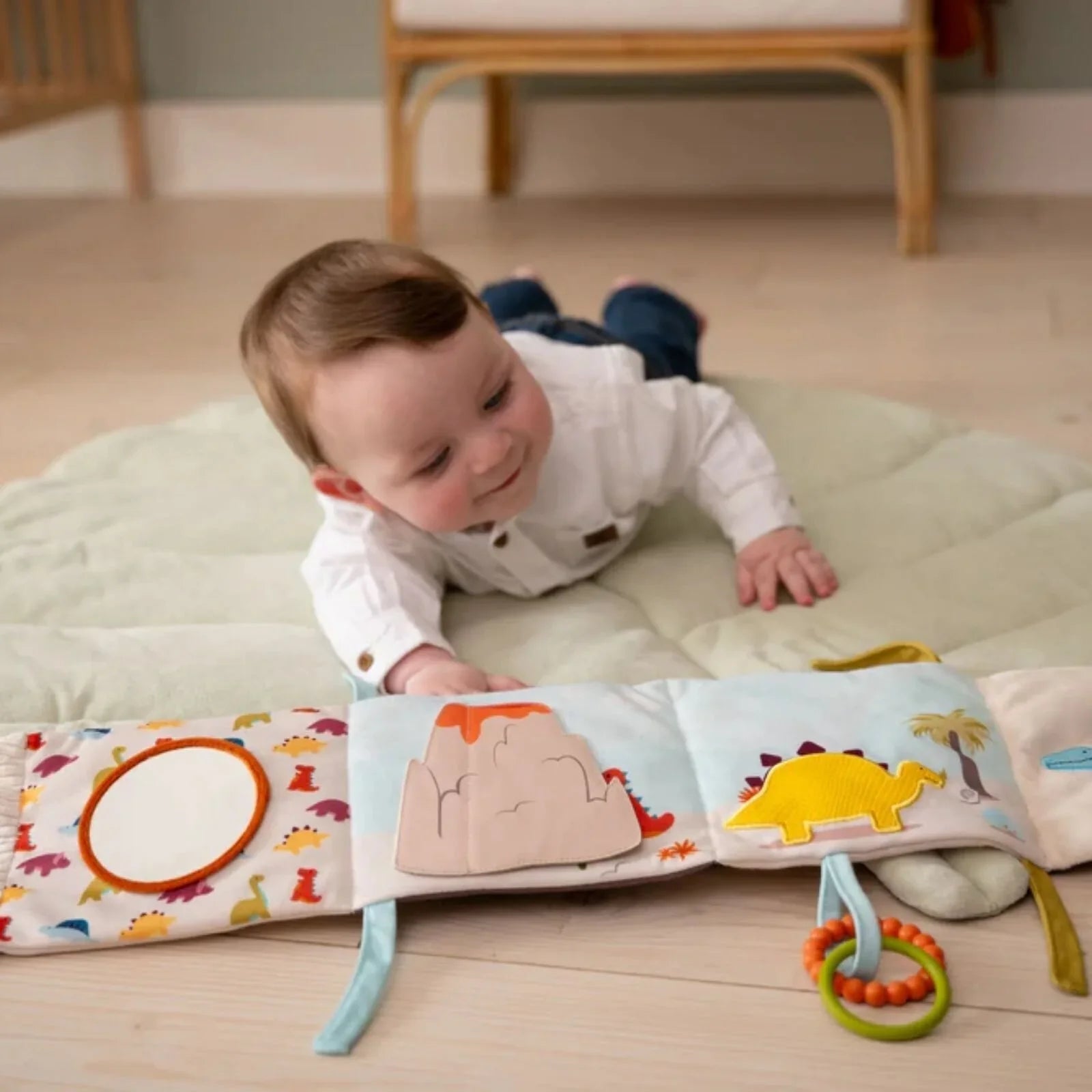 Little Big Friends Soft Activity Book 2-in-1 - Dino | Luxury Home Accessories | Heulog Glow