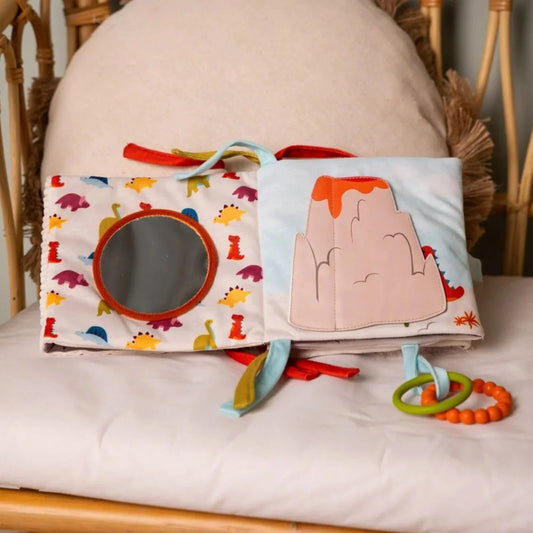 Little Big Friends Soft Activity Book 2-in-1 - Dino | Luxury Home Accessories | Heulog Glow