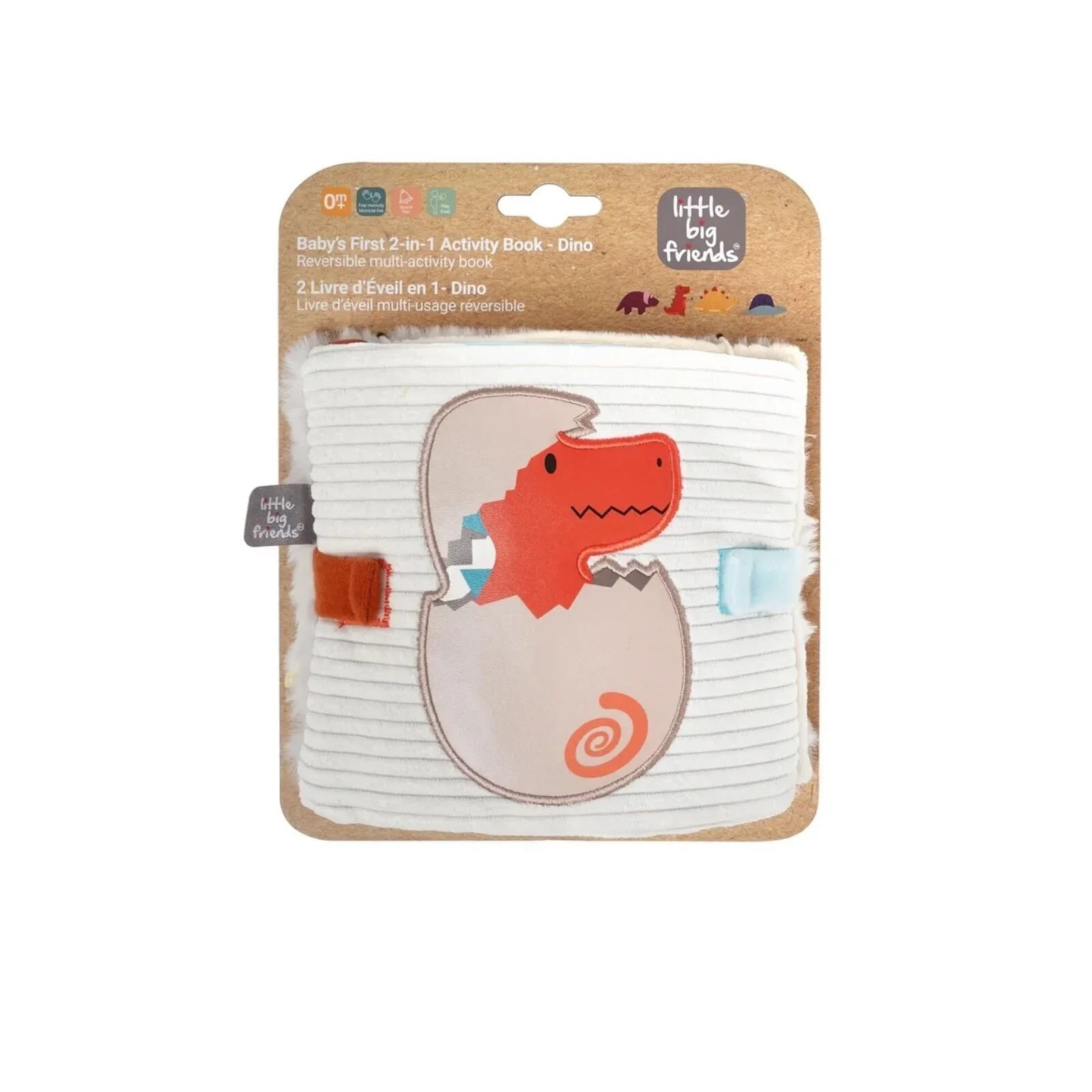Little Big Friends Soft Activity Book 2-in-1 - Dino | Luxury Home Accessories | Heulog Glow