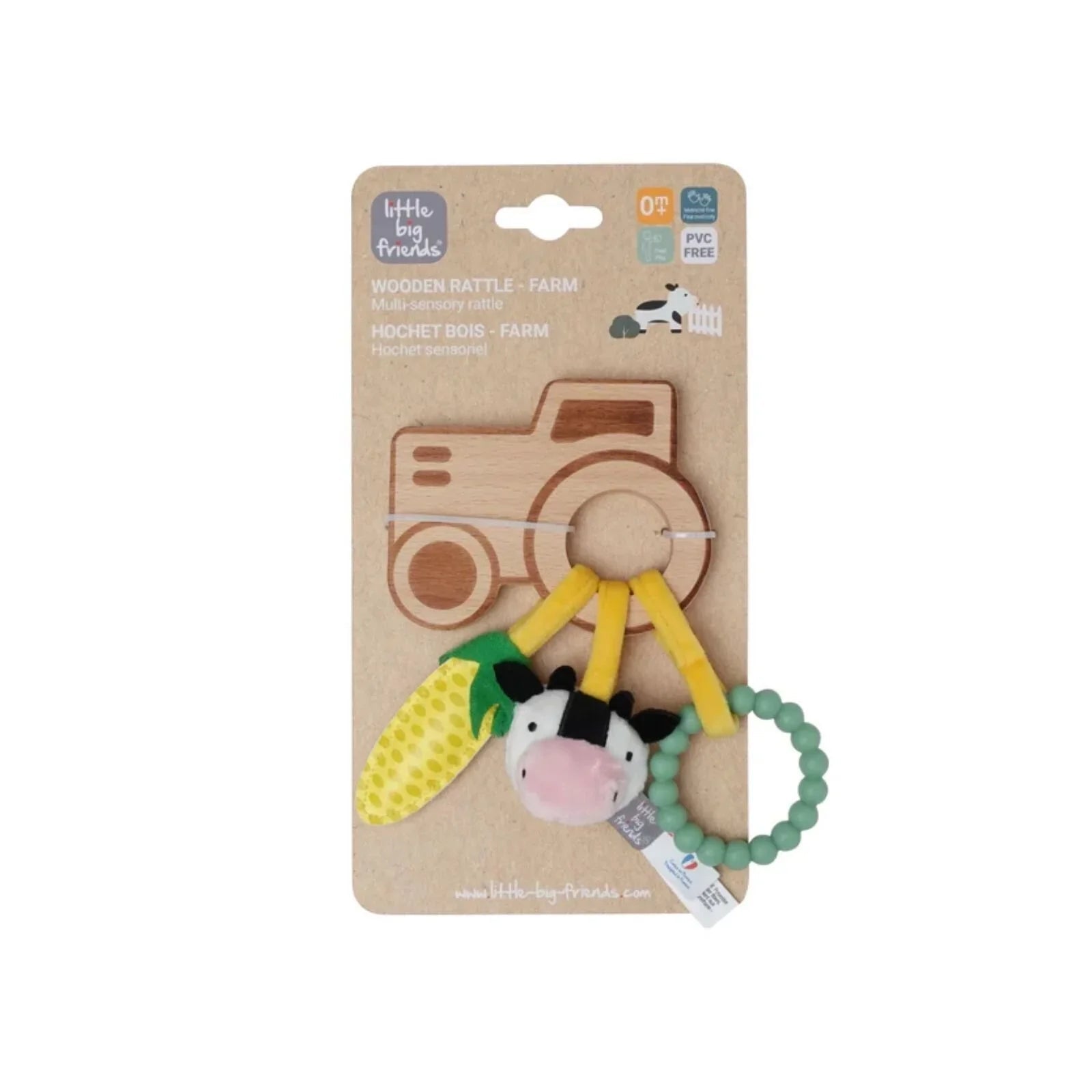 Little Big Friends Wooden Rattle - Farm | Luxury Home Accessories | Heulog Glow