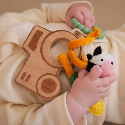 Little Big Friends Wooden Rattle - Farm | Luxury Home Accessories | Heulog Glow