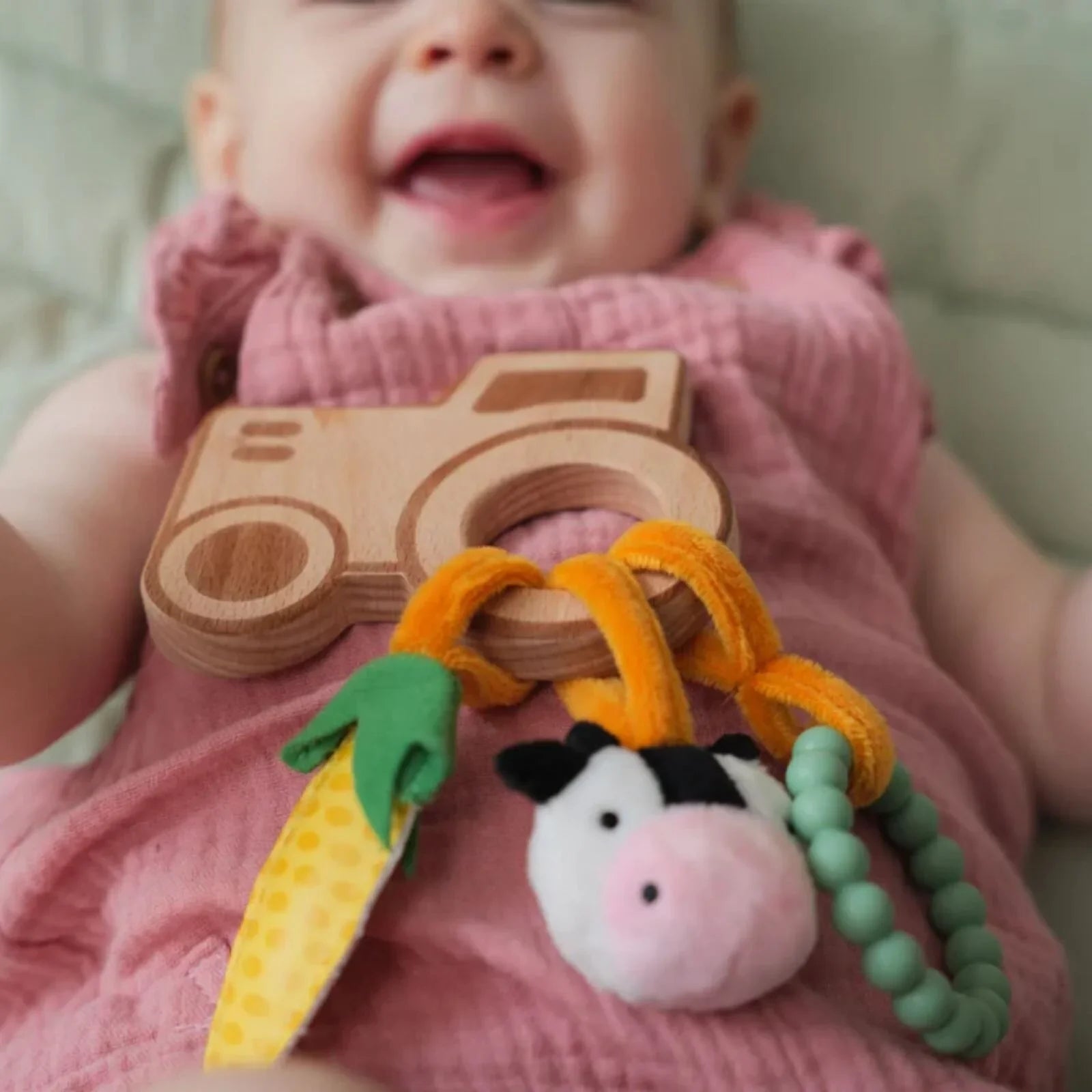 Little Big Friends Wooden Rattle - Farm | Luxury Home Accessories | Heulog Glow