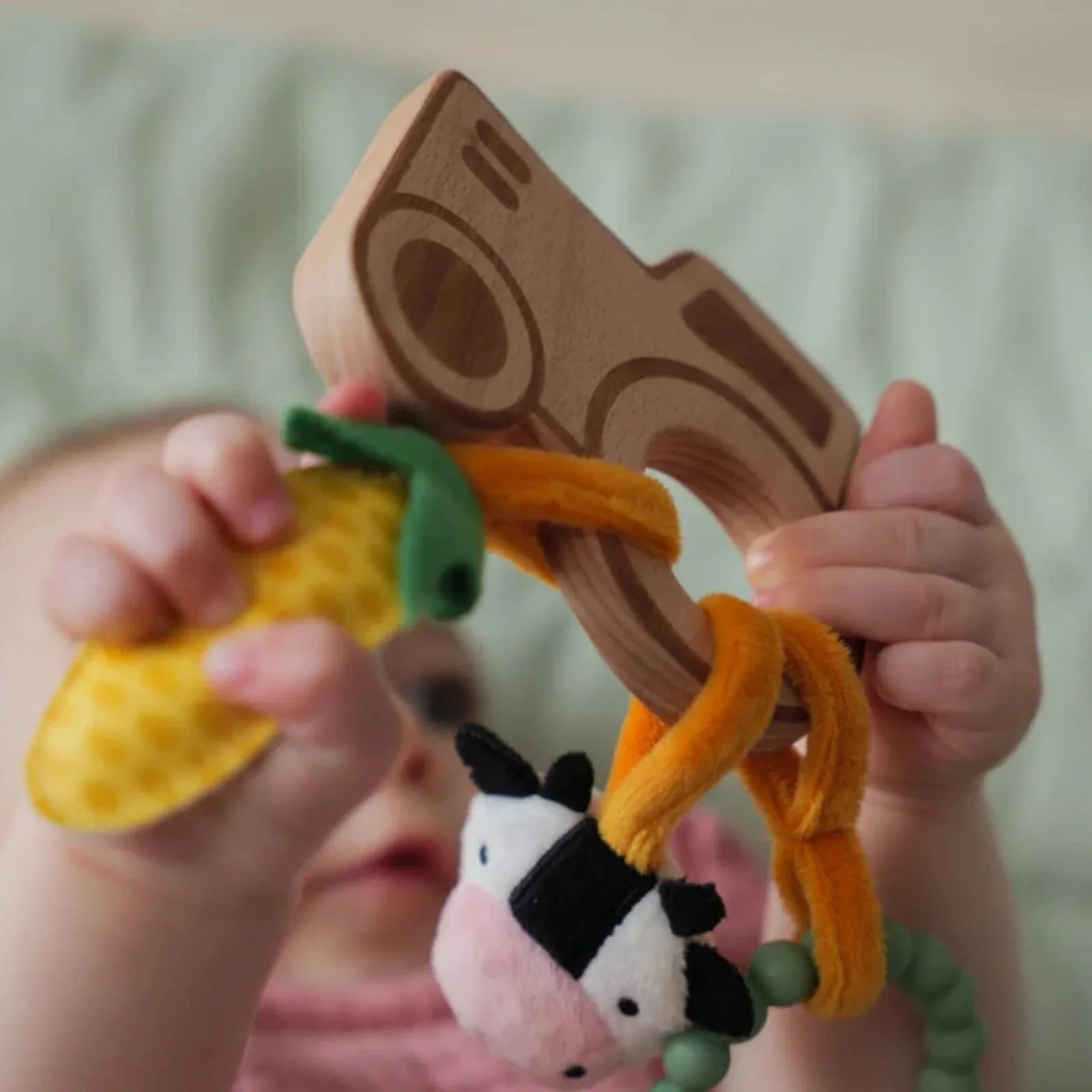 Little Big Friends Wooden Rattle - Farm | Luxury Home Accessories | Heulog Glow