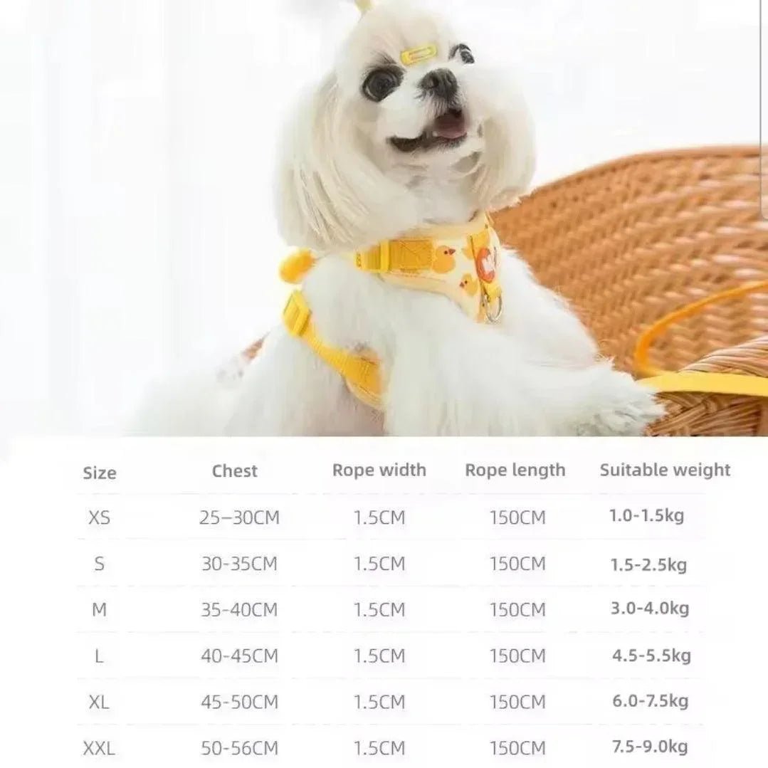 Little Duck Dog Harness & Lead Set | Luxury Home Accessories | Heulog Glow