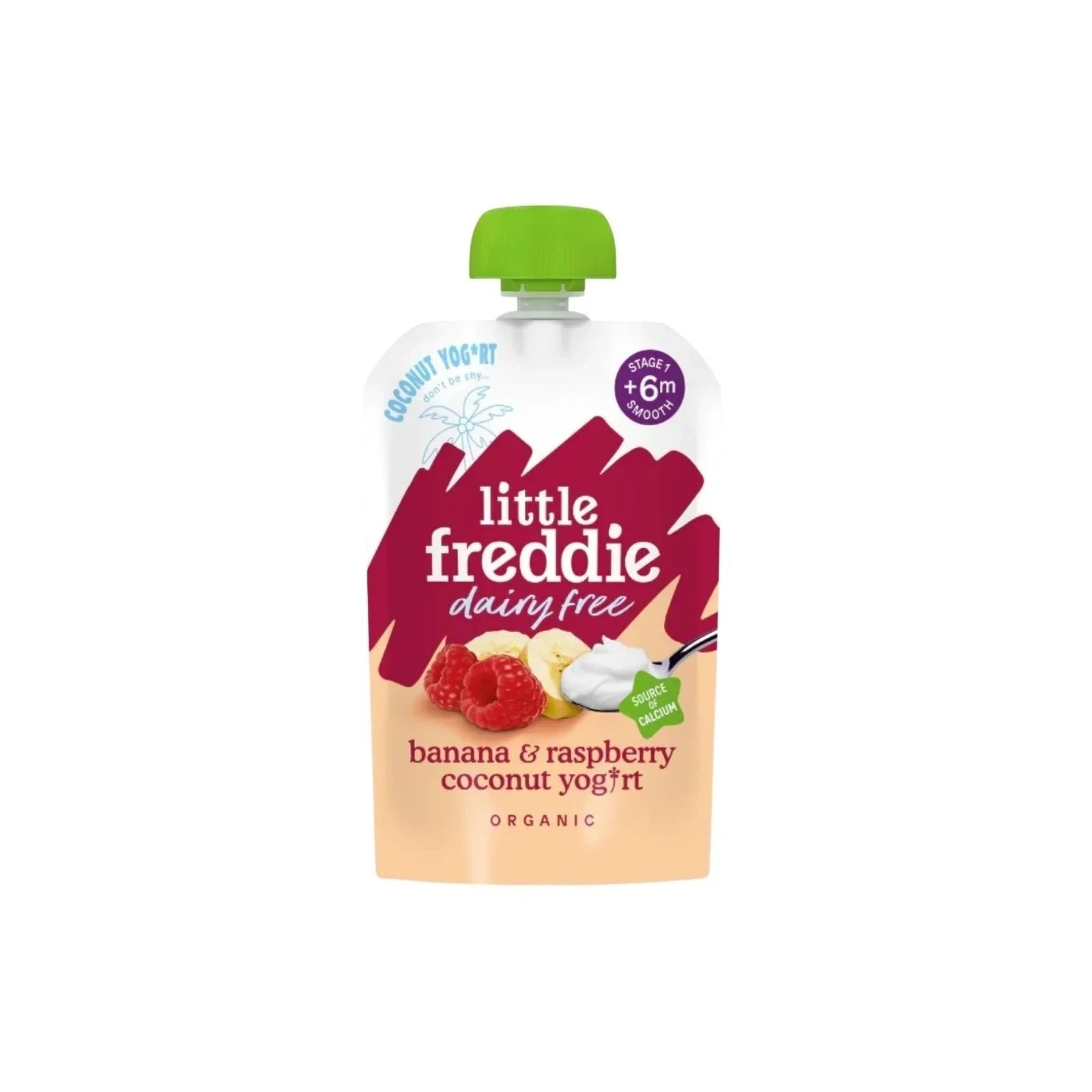Little Freddie Organic Dairy Free Banana & Raspberry Yoghurt Baby Food Pouch 6+ months 90g | Luxury Home Accessories | Heulog Glow
