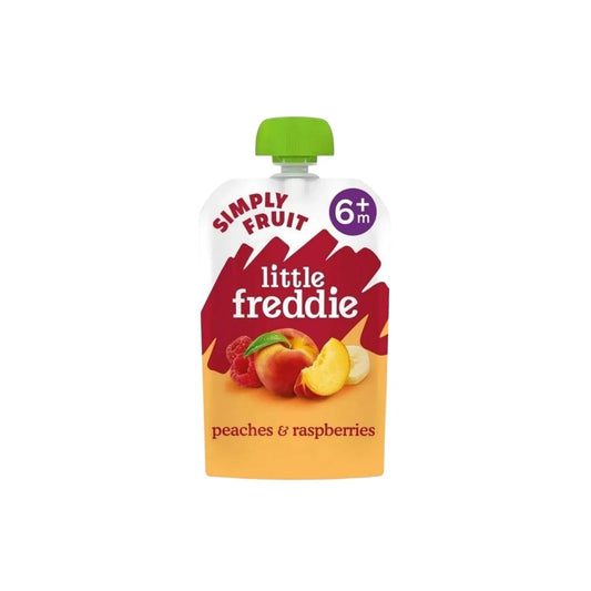 Little Freddie Organic Peaches & Raspberries Baby Food Pouch 6+ months 100g | Luxury Home Accessories | Heulog Glow