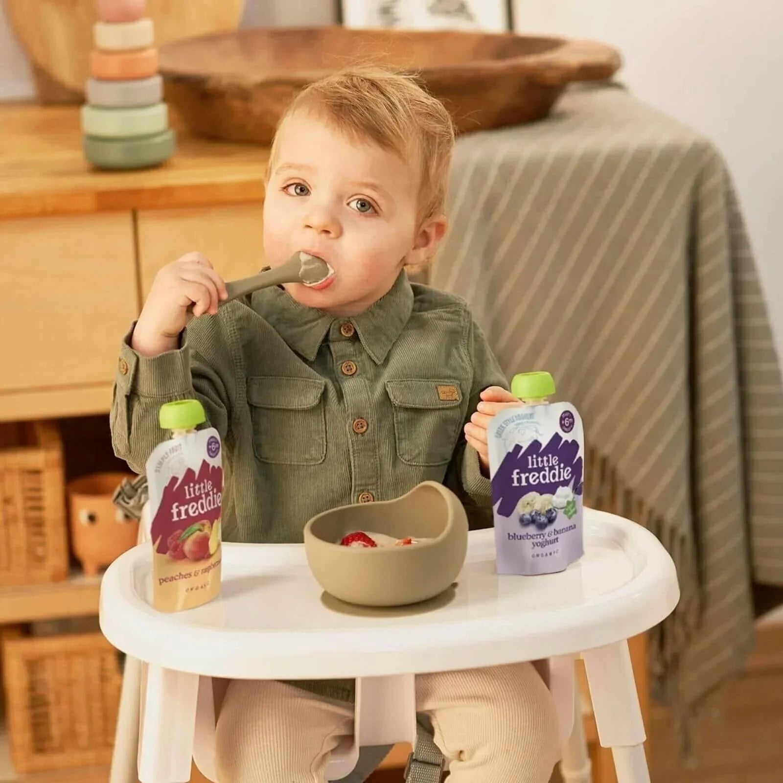 Little Freddie Organic Pink Lady Apple Greek Style Yoghurt Baby Food Pouch 6+ months 100g | Luxury Home Accessories | Heulog Glow
