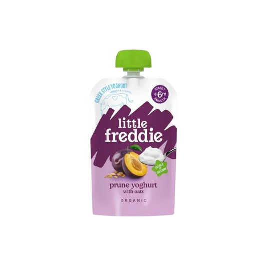 Little Freddie Organic Prune Greek Style Yoghurt with Oats Baby Food Pouch 6+ months 100g | Luxury Home Accessories | Heulog Glow