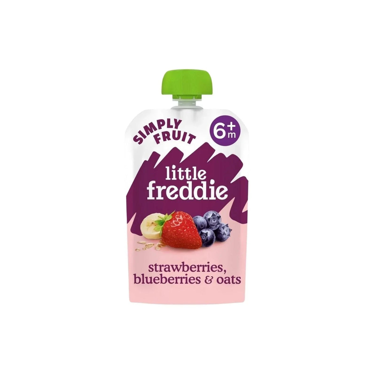 Little Freddie Organic Strawberries Blueberries & Oats Baby Food Pouch 6+ months 100g | Luxury Home Accessories | Heulog Glow