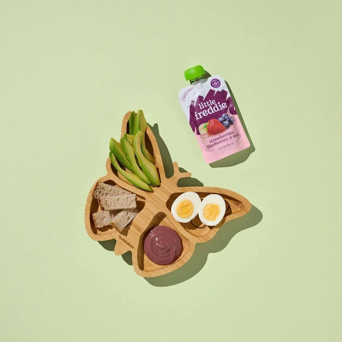 Little Freddie Organic Strawberries Blueberries & Oats Baby Food Pouch 6+ months 100g | Luxury Home Accessories | Heulog Glow