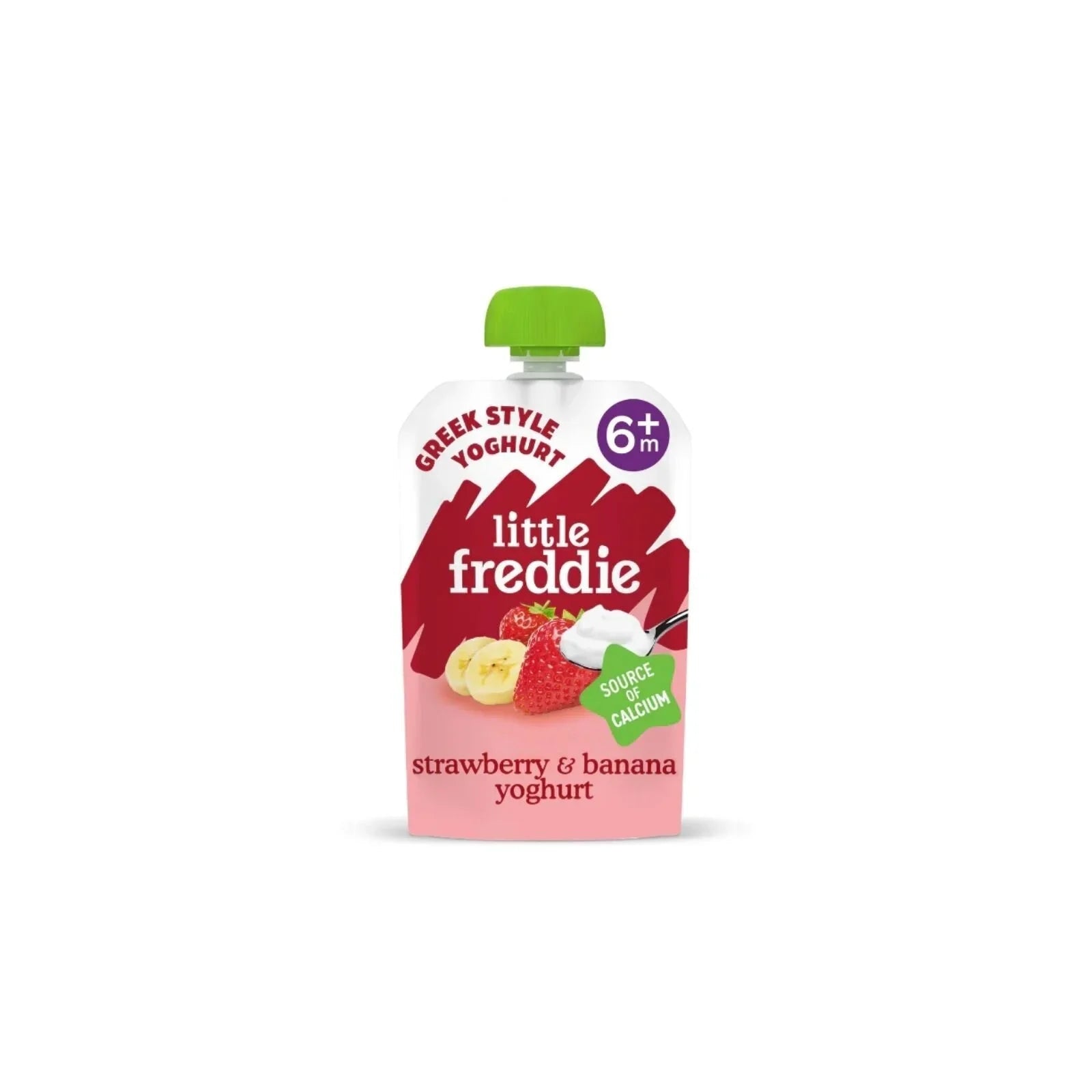 Little Freddie Organic Strawberry & Banana Greek Style Yoghurt Baby Food Pouch 6+ months 90g | Luxury Home Accessories | Heulog Glow