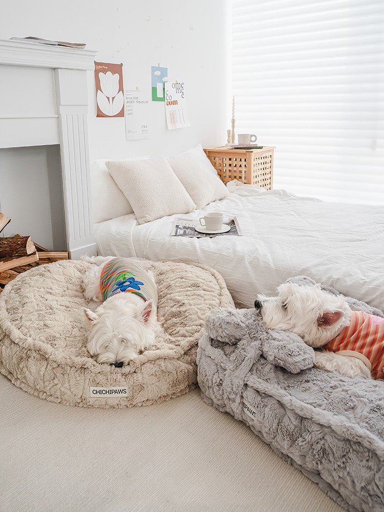 Little Rabbit Velvet Cloud Nest Deep Sleeping Dog | Luxury Home Accessories | Heulog Glow