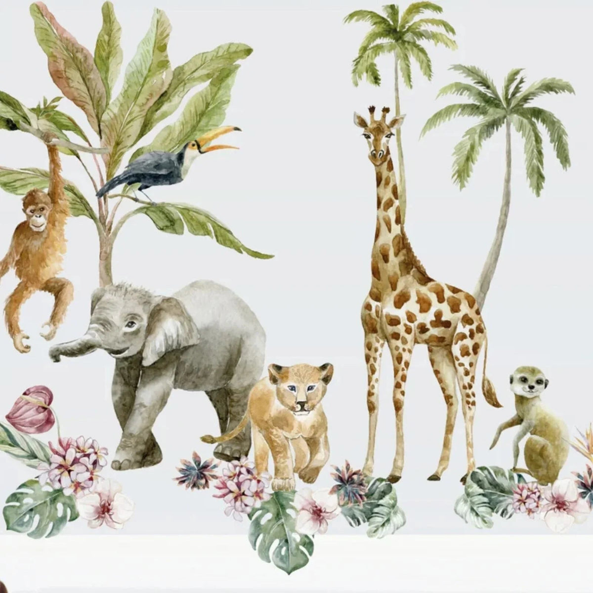 Live Vida Tropical Giraffe Large Wall Stickers | Luxury Home Accessories | Heulog Glow