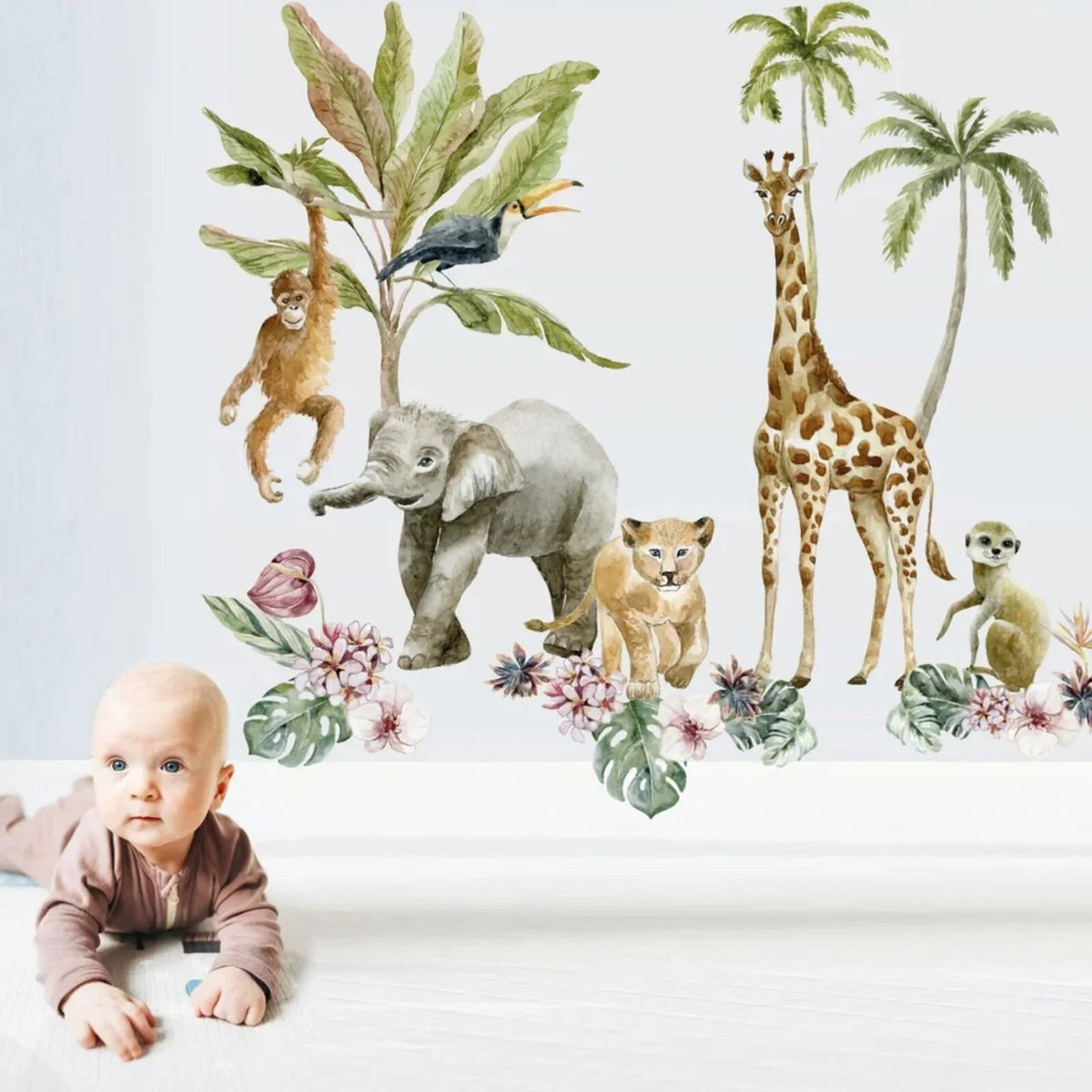 Live Vida Tropical Giraffe Large Wall Stickers | Luxury Home Accessories | Heulog Glow