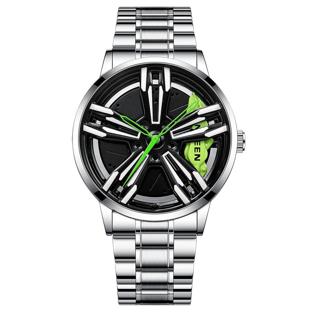 Locomotive Watch Men's Wheel Three-dimensional Hollow Car | Luxury Home Accessories | Heulog Glow