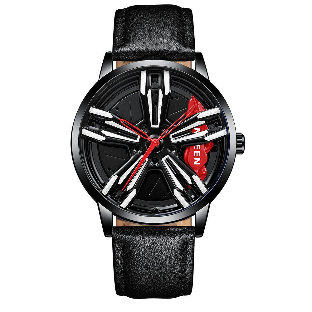 Locomotive Watch Men's Wheel Three-dimensional Hollow Car | Luxury Home Accessories | Heulog Glow