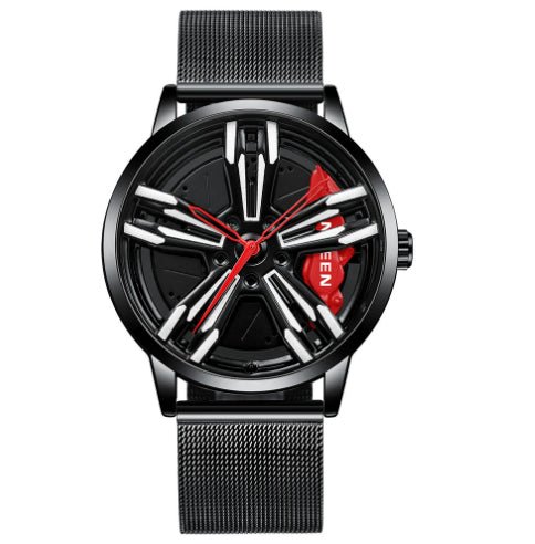 Locomotive Watch Men's Wheel Three-dimensional Hollow Car | Luxury Home Accessories | Heulog Glow