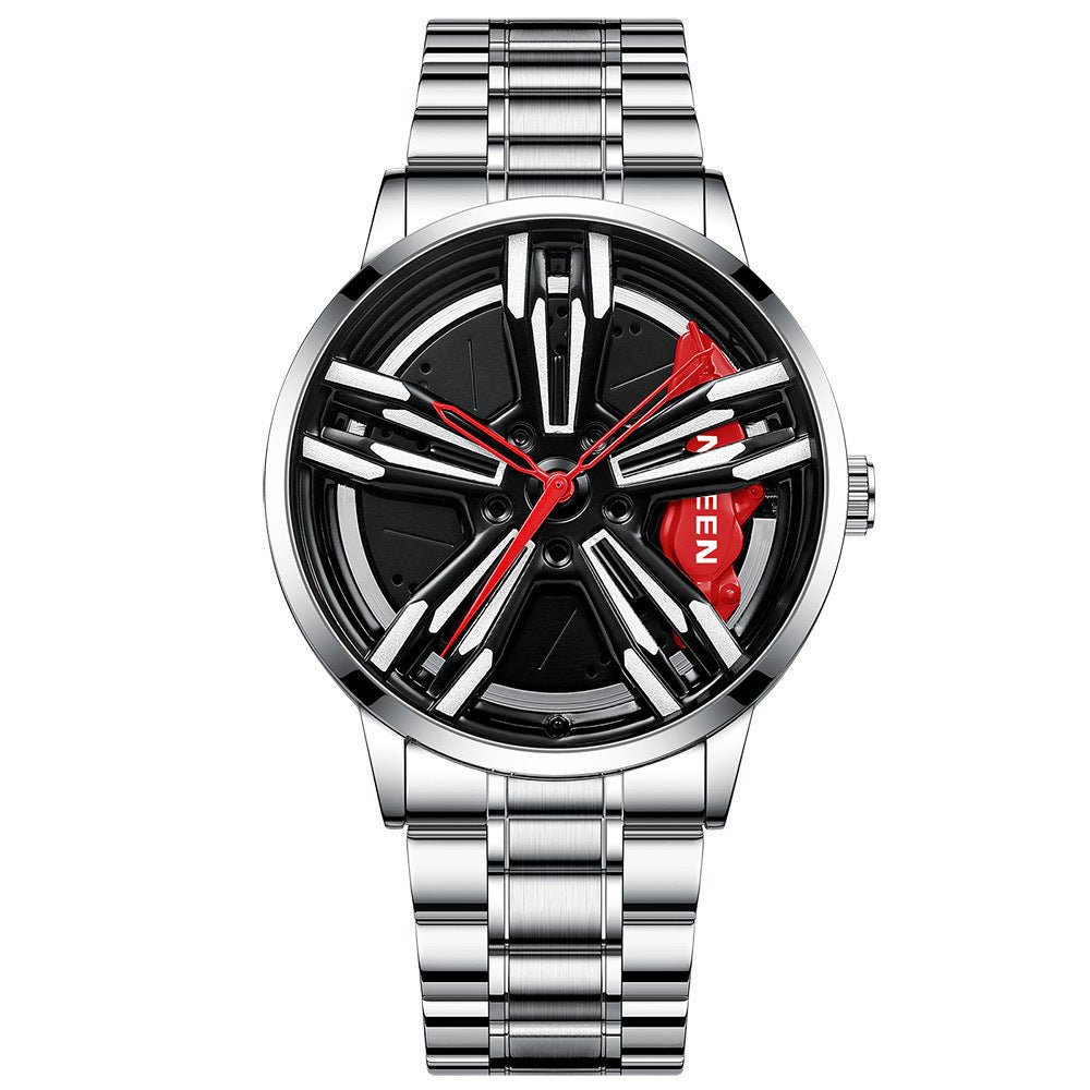 Locomotive Watch Men's Wheel Three-dimensional Hollow Car | Luxury Home Accessories | Heulog Glow