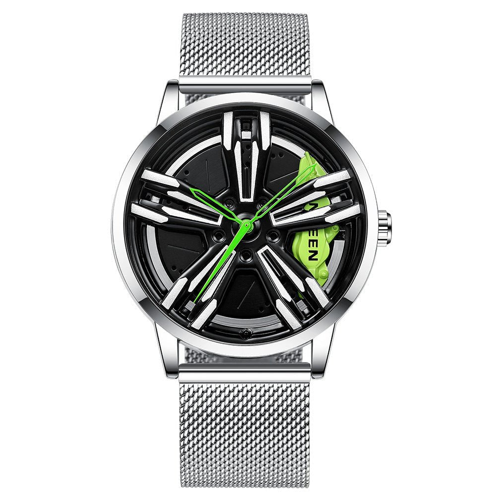 Locomotive Watch Men's Wheel Three-dimensional Hollow Car | Luxury Home Accessories | Heulog Glow