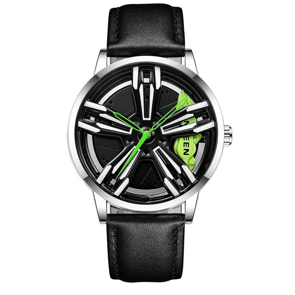 Locomotive Watch Men's Wheel Three-dimensional Hollow Car | Luxury Home Accessories | Heulog Glow