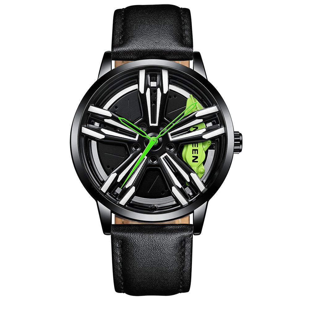 Locomotive Watch Men's Wheel Three-dimensional Hollow Car | Luxury Home Accessories | Heulog Glow