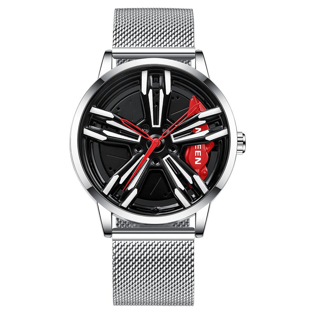 Locomotive Watch Men's Wheel Three-dimensional Hollow Car | Luxury Home Accessories | Heulog Glow