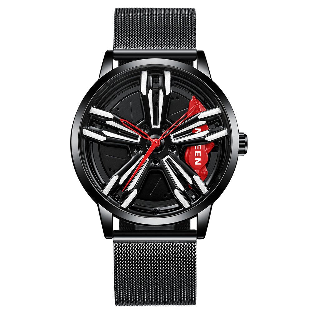 Locomotive Watch Men's Wheel Three-dimensional Hollow Car | Luxury Home Accessories | Heulog Glow
