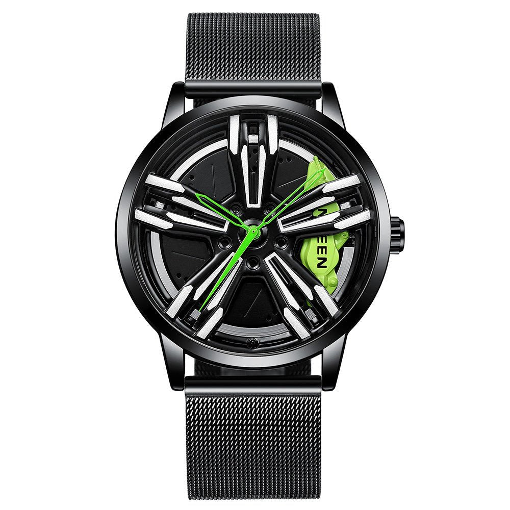 Locomotive Watch Men's Wheel Three-dimensional Hollow Car | Luxury Home Accessories | Heulog Glow