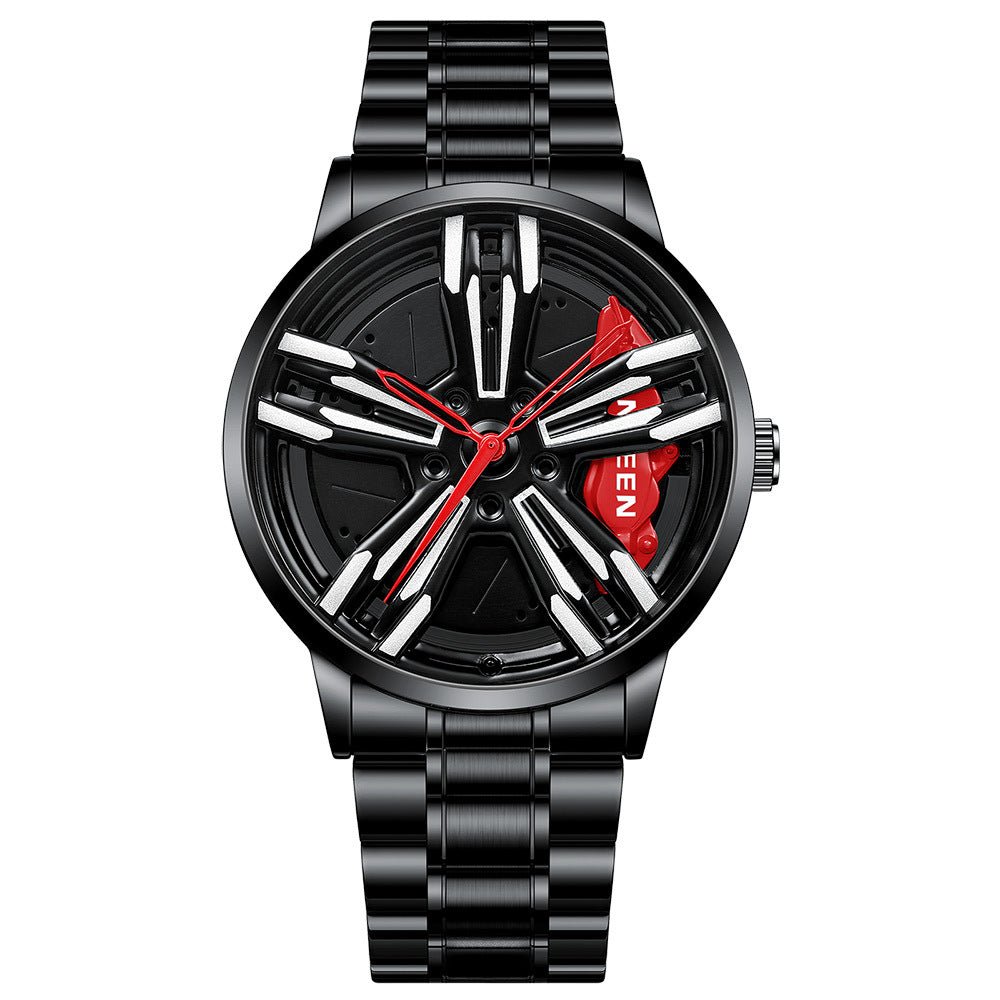 Locomotive Watch Men's Wheel Three-dimensional Hollow Car | Luxury Home Accessories | Heulog Glow
