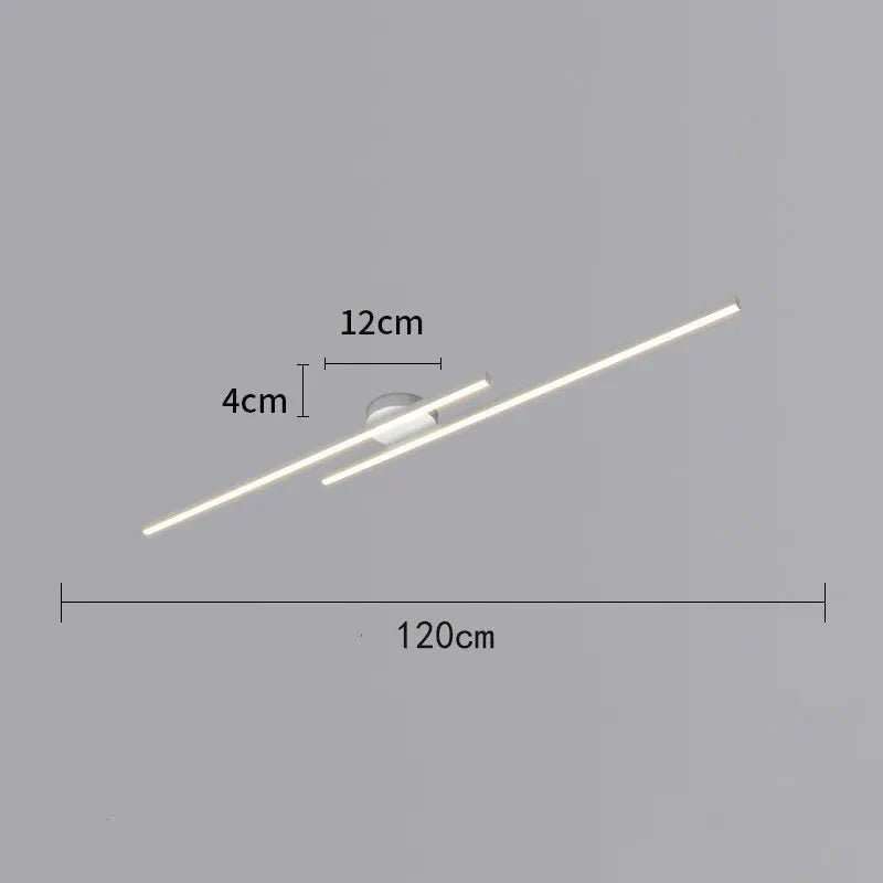 Long Aluminium LED Ceiling Light Modern Creative Design | Luxury Home Accessories | Heulog Glow