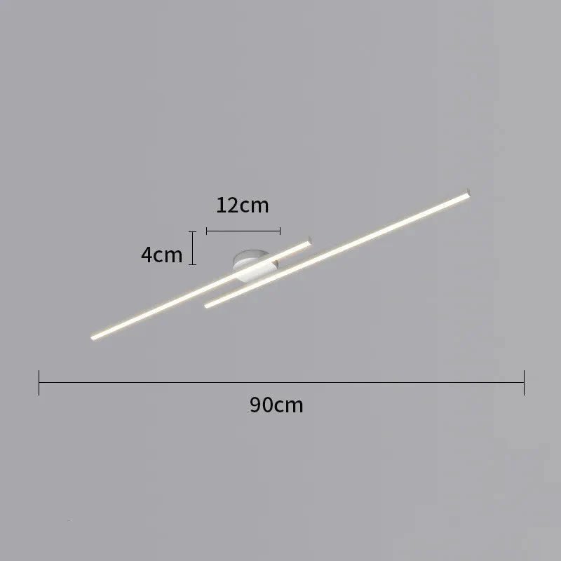 Long Aluminium LED Ceiling Light Modern Creative Design | Luxury Home Accessories | Heulog Glow