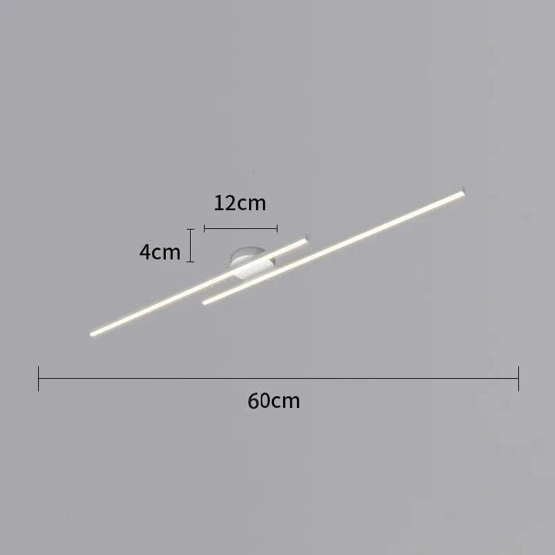 Long Aluminium LED Ceiling Light Modern Creative Design | Luxury Home Accessories | Heulog Glow