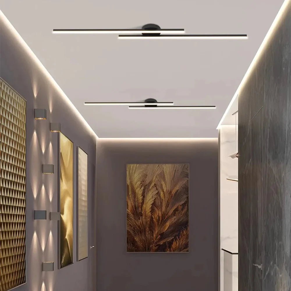 Long Aluminium LED Ceiling Light Modern Creative Design | Luxury Home Accessories | Heulog Glow