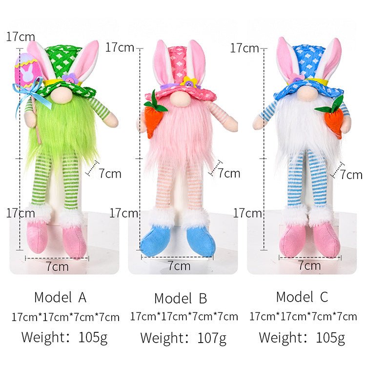 Long Legged Bunny With Easter Decorations And Lights | Luxury Home Accessories | Heulog Glow