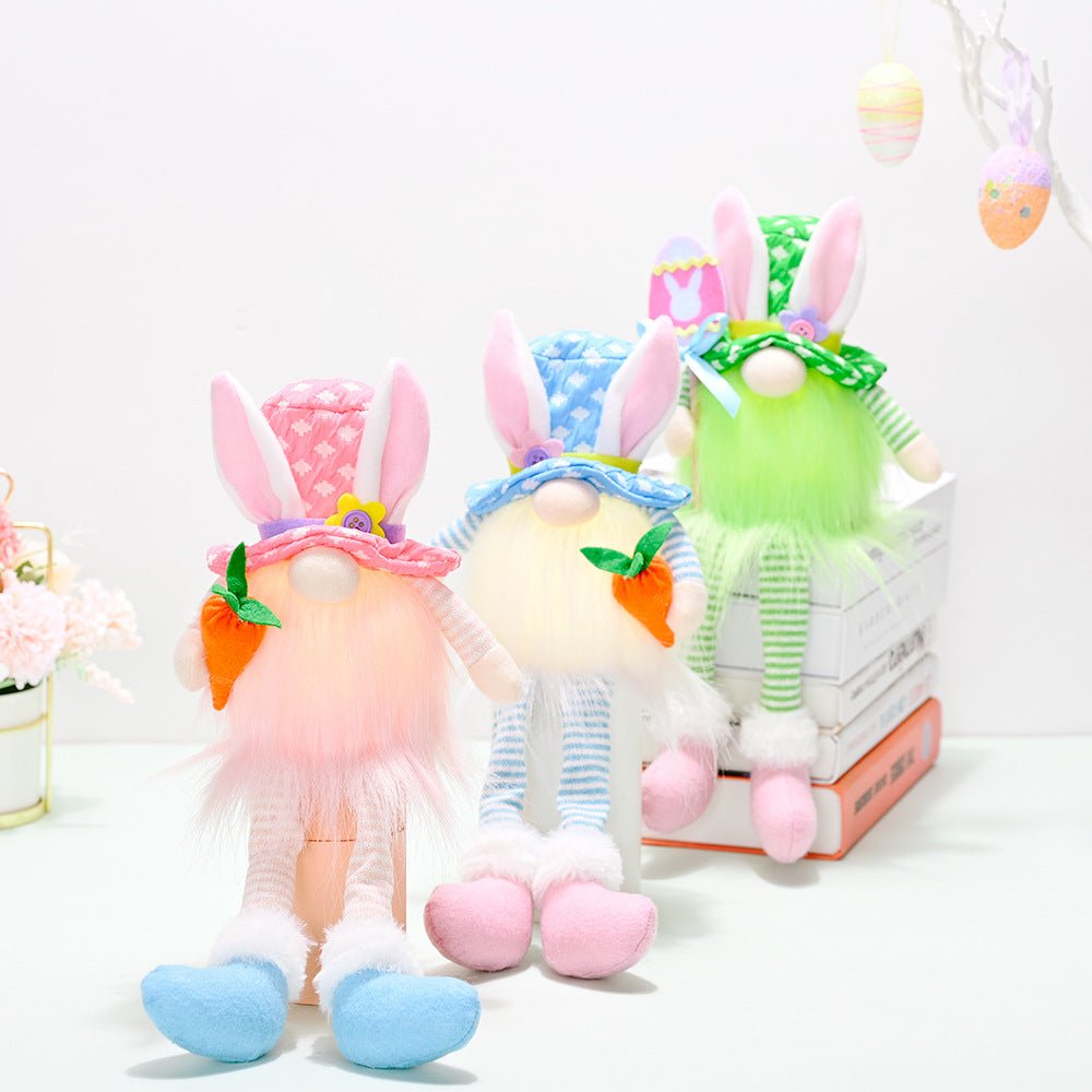 Long Legged Bunny With Easter Decorations And Lights | Luxury Home Accessories | Heulog Glow