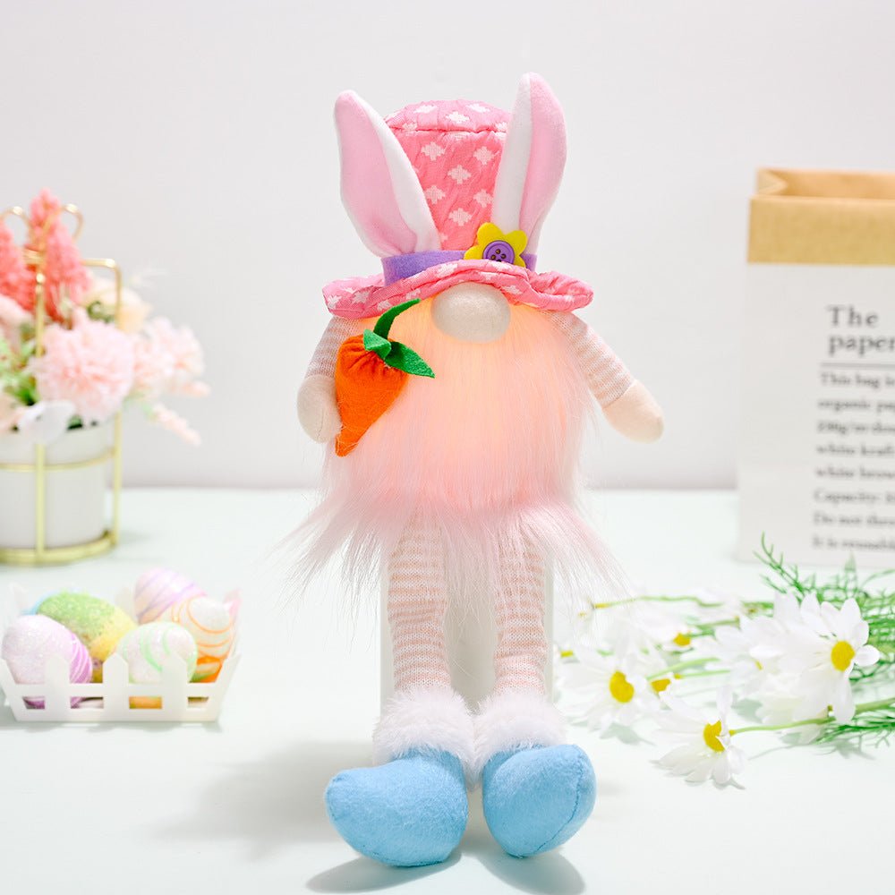 Long Legged Bunny With Easter Decorations And Lights | Luxury Home Accessories | Heulog Glow