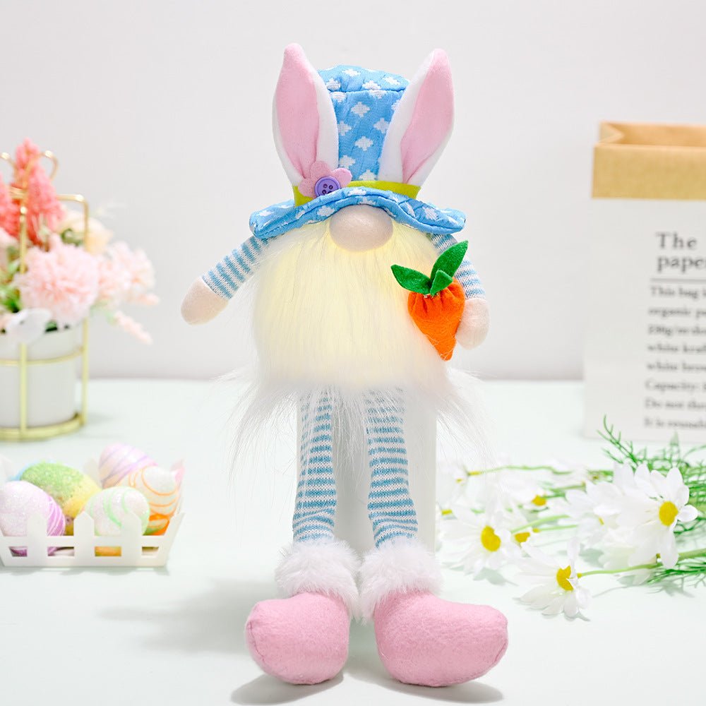 Long Legged Bunny With Easter Decorations And Lights | Luxury Home Accessories | Heulog Glow