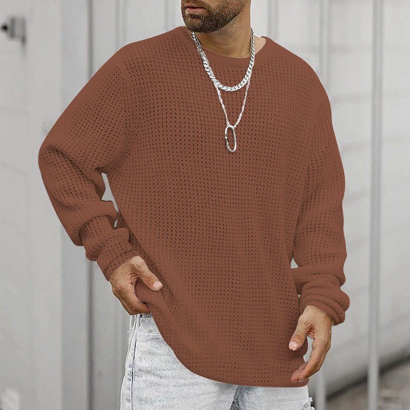 Long Sleeve Crew Neck Casual Men's Loose | Luxury Home Accessories | Heulog Glow